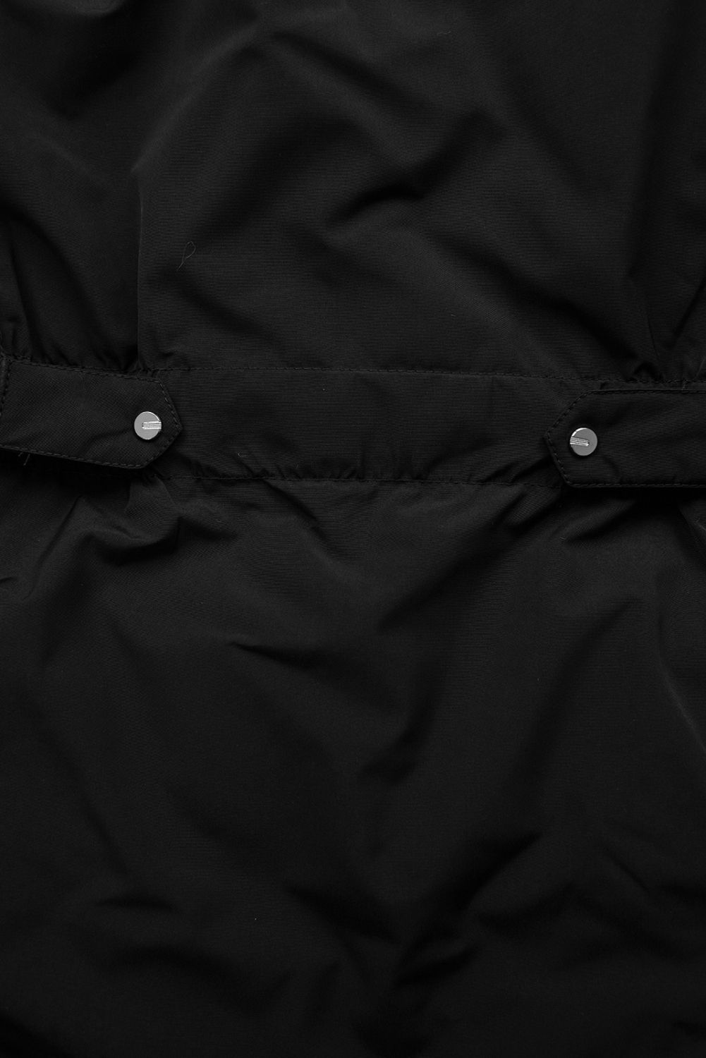 Wintermantel mit Kapuze und Kunstfell Schwarz