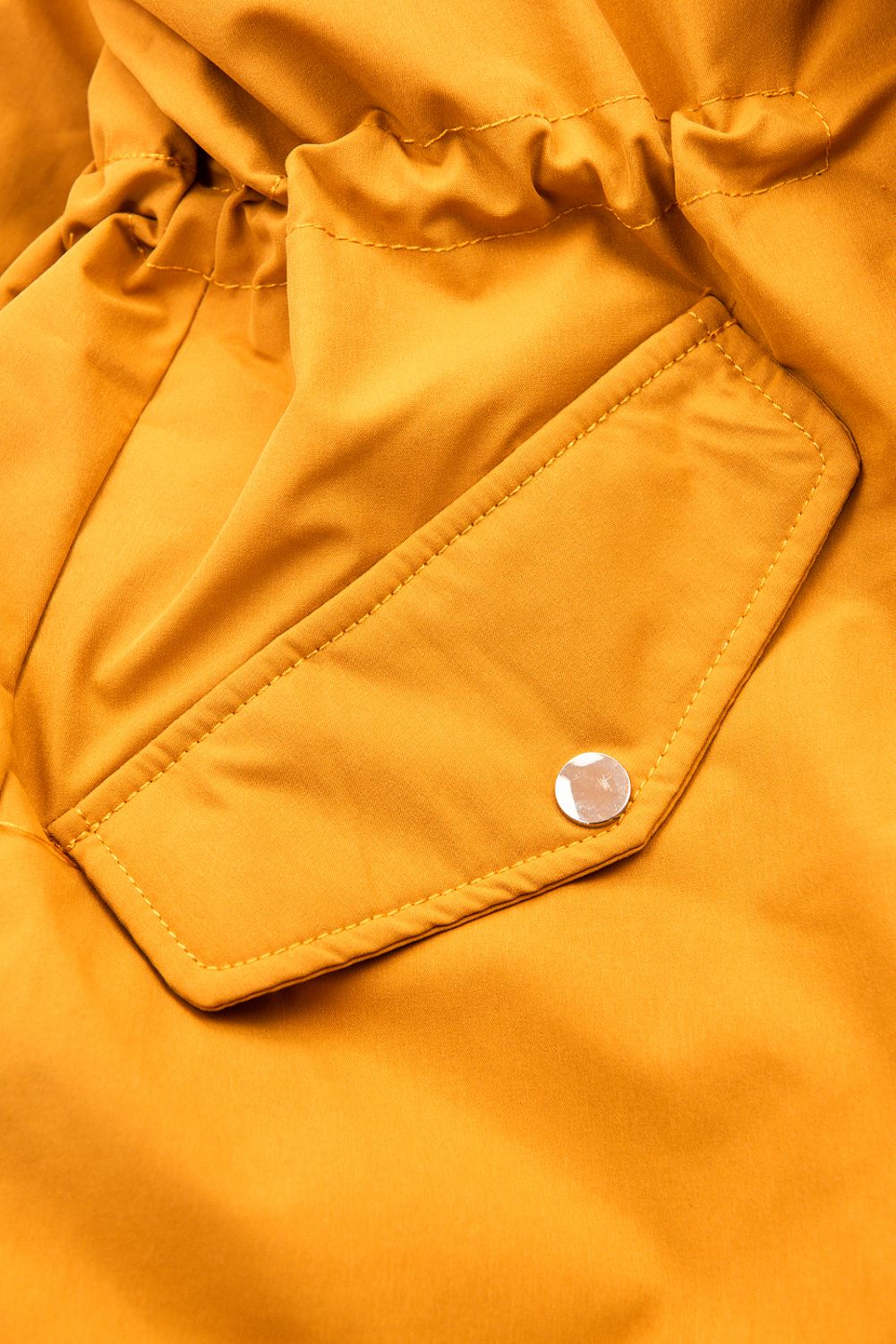 Parka mit abnehmbaren Fellimitat gelb/mustard