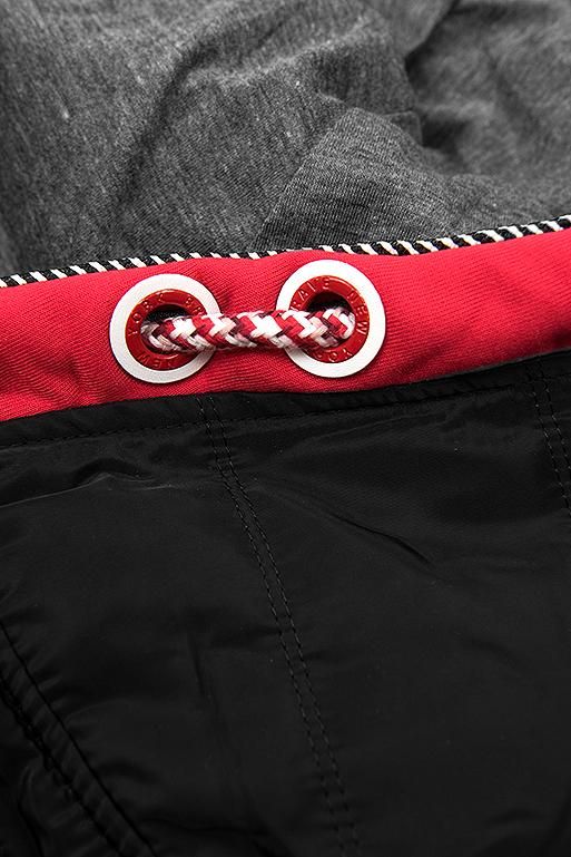 Sportliche Sweatjacke rot/schwarz