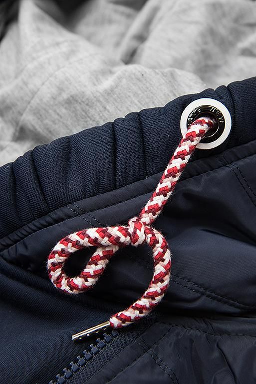 Sportliche Kapuzenjacke dunkelblau