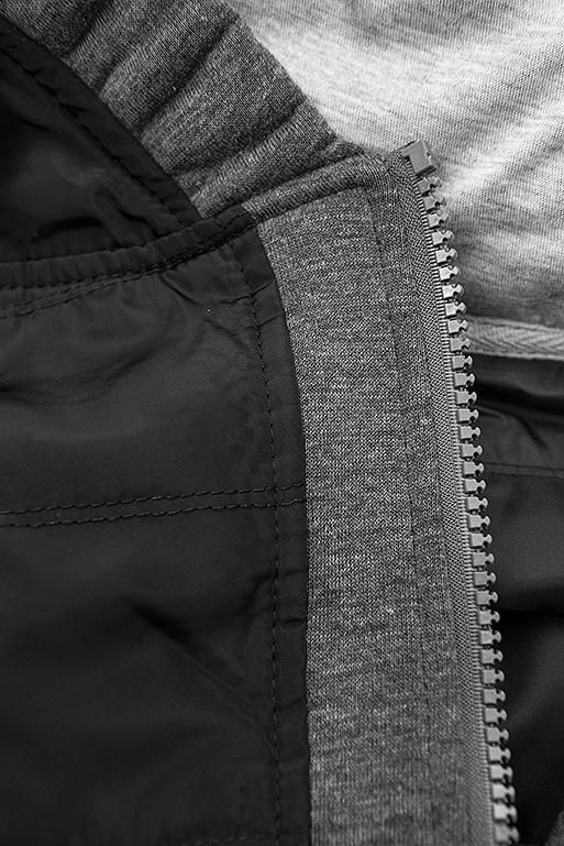 Sportliche Kapuzenjacke grau
