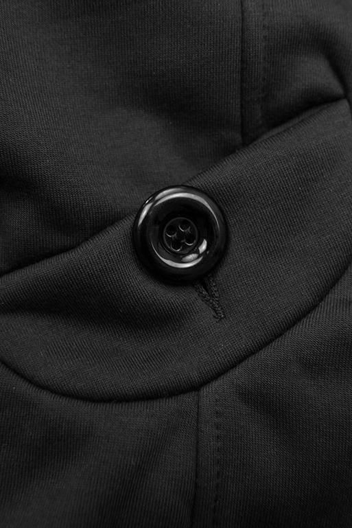 Kapuzenjacke mit Blumen-Optik schwarz
