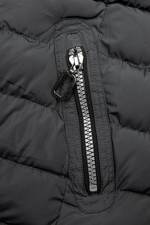 Steppjacke mit warmes Futter-Plüsch anthrazit