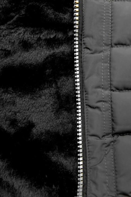 Steppjacke mit warmes Futter-Plüsch anthrazit