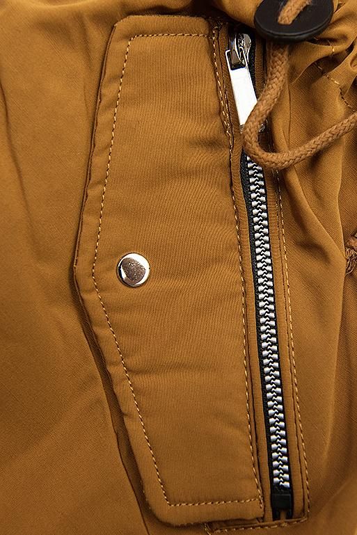 Winter Parkajacke mit Kunstfell braun/ecru