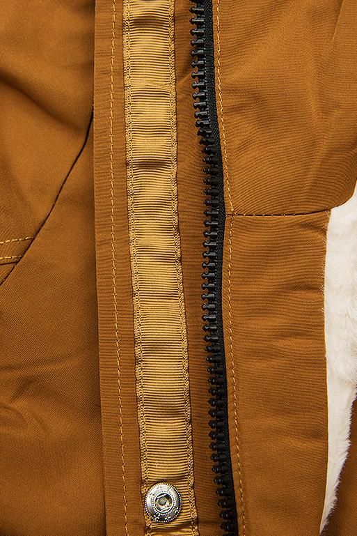Winter Parkajacke mit Kunstfell braun/ecru