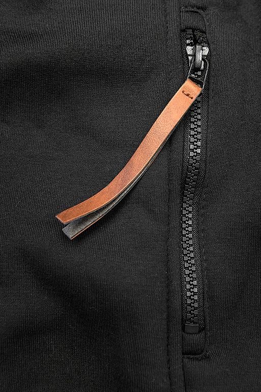 Langer Sweatmantel schwarz