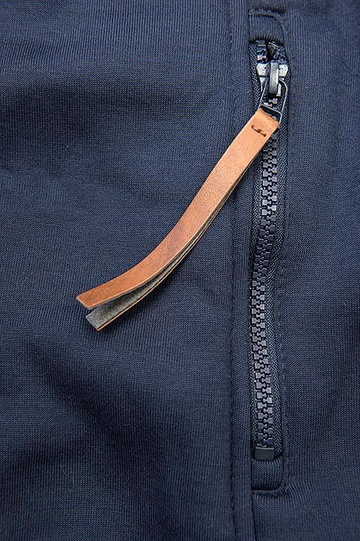 Langer Sweatmantel dunkelblau