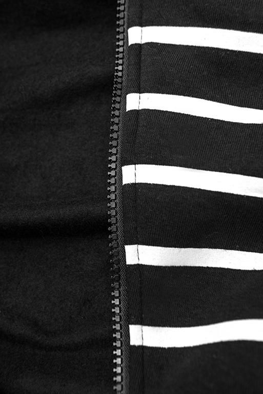 Kapuzenjacke in Streifenoptik schwarz/gelb