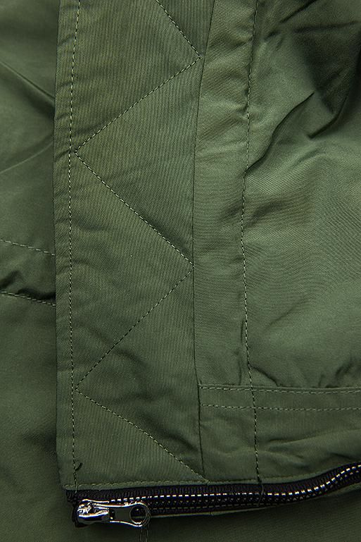 Frühlings-Wendeparka khaki/schwarz