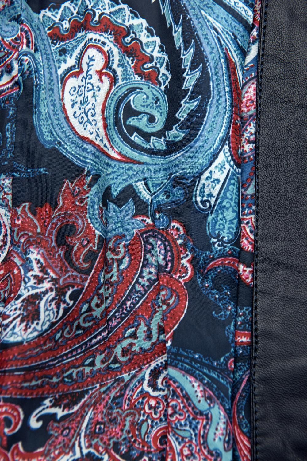 Kurzjacke aus weichem Lederimitat dunkelblau