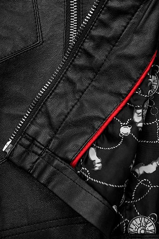 Kunstlederjacke schwarz