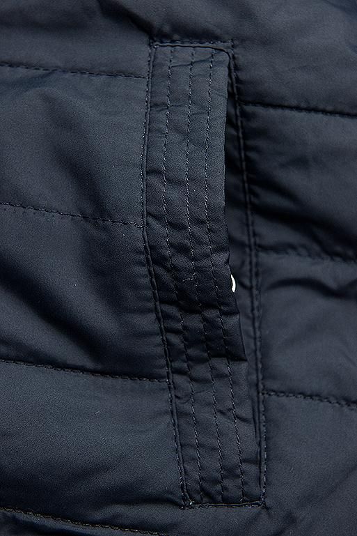 Parka mit Hahnentrittmuster braun/blau