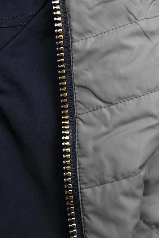 Wende-Parka mit Kapuze dunkelblau/grau