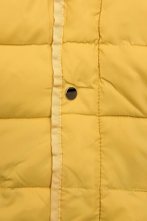 Steppjacke mit abnehmbarer Kapuze gelb
