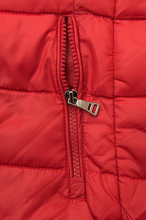 Steppjacke mit abnehmbarer Kapuze rot