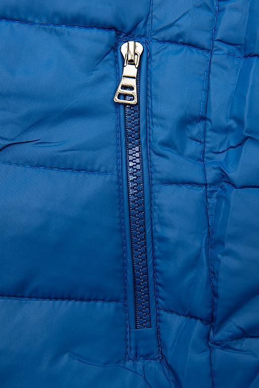Steppjacke mit abnehmbarer Kapuze blau