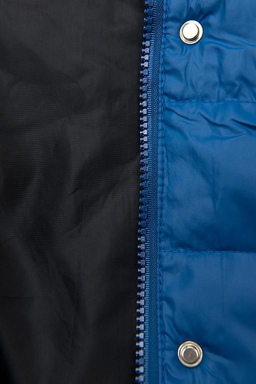 Steppjacke mit abnehmbarer Kapuze blau
