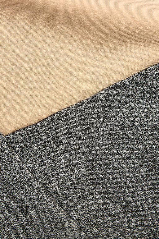 Verlängerte Sweatshirt mit Kapuze beige/grau/schwarz
