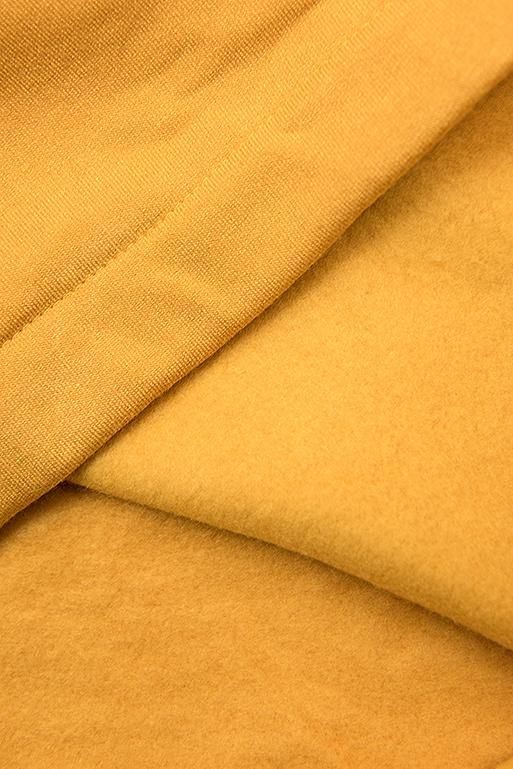 Verlängerte Sweatshirt mit Kapuze beige/schwarz/gelb