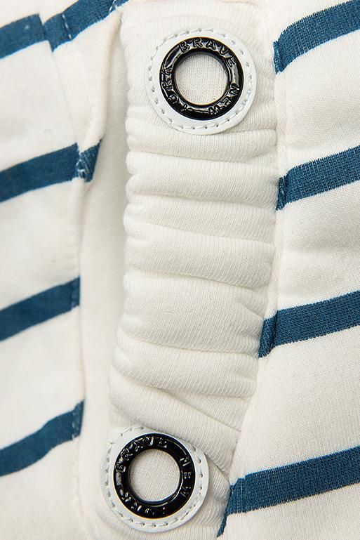 Sweatjacke in Streifenoptik weiß/blau