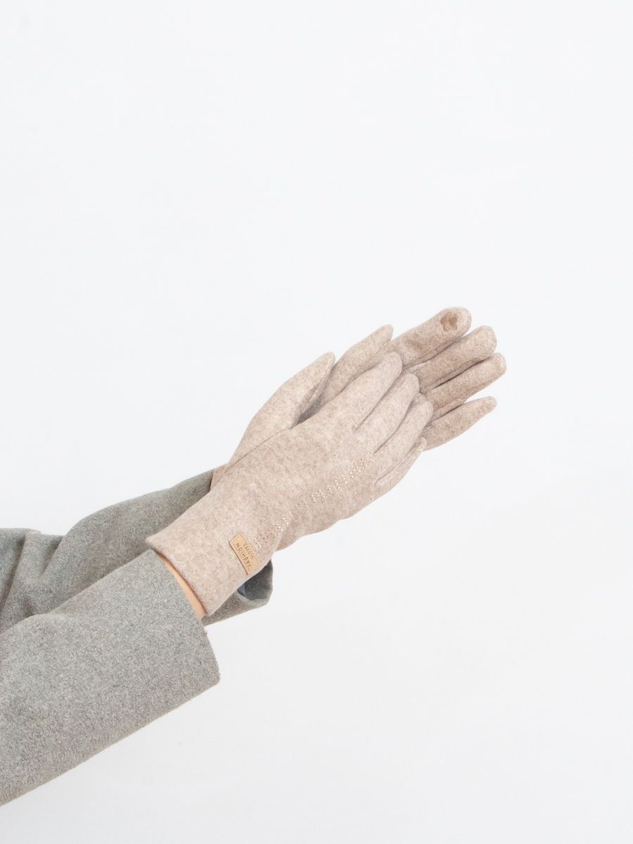 Warme Damenhandschuhe Beige