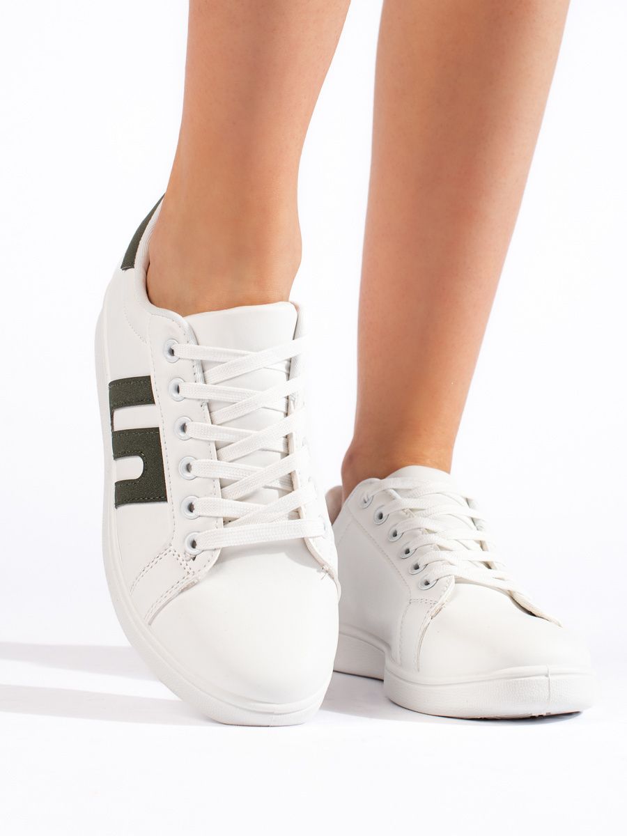 Weiß-grüne Damensneaker