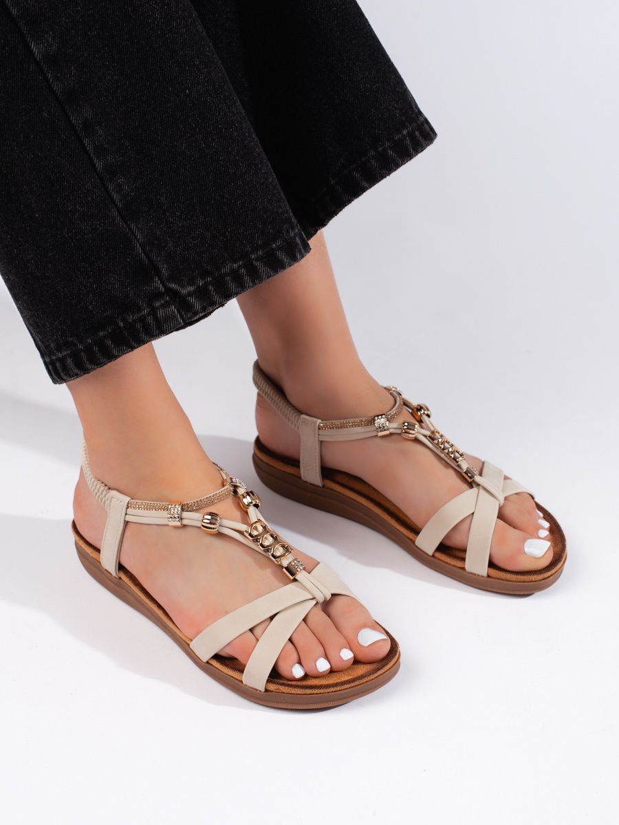 Beige Damen Sandalen