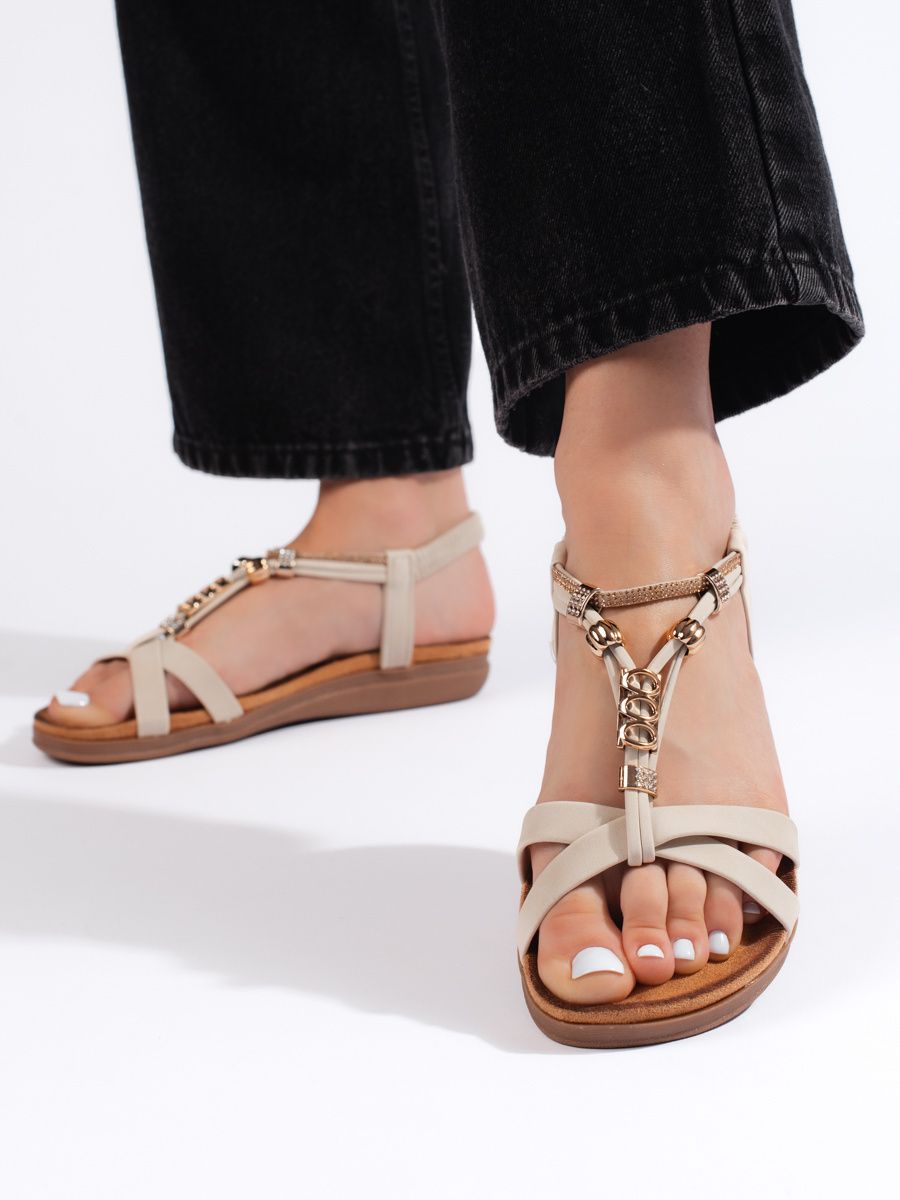 Beige Damen Sandalen
