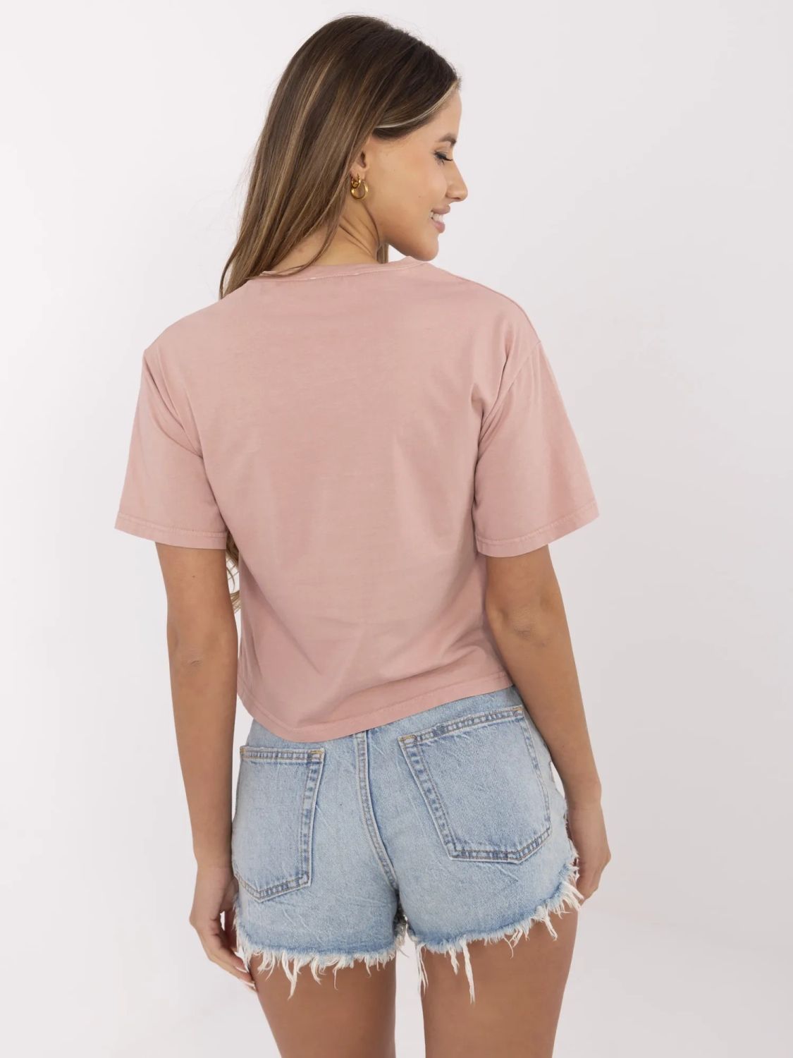 RUE PARIS Rosa T-Shirt mit Druck