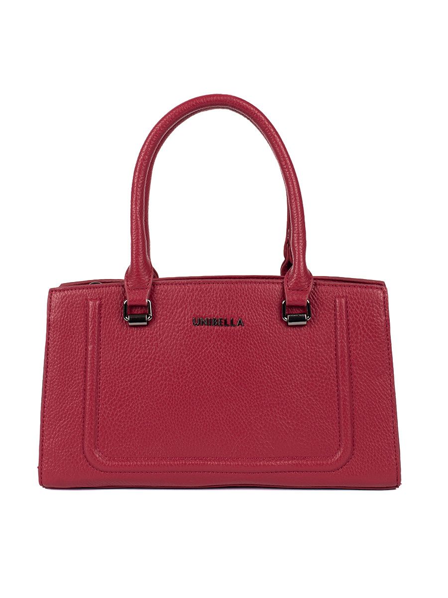 Rote klassische Damenhandtasche mit abnehmbarem Gurt