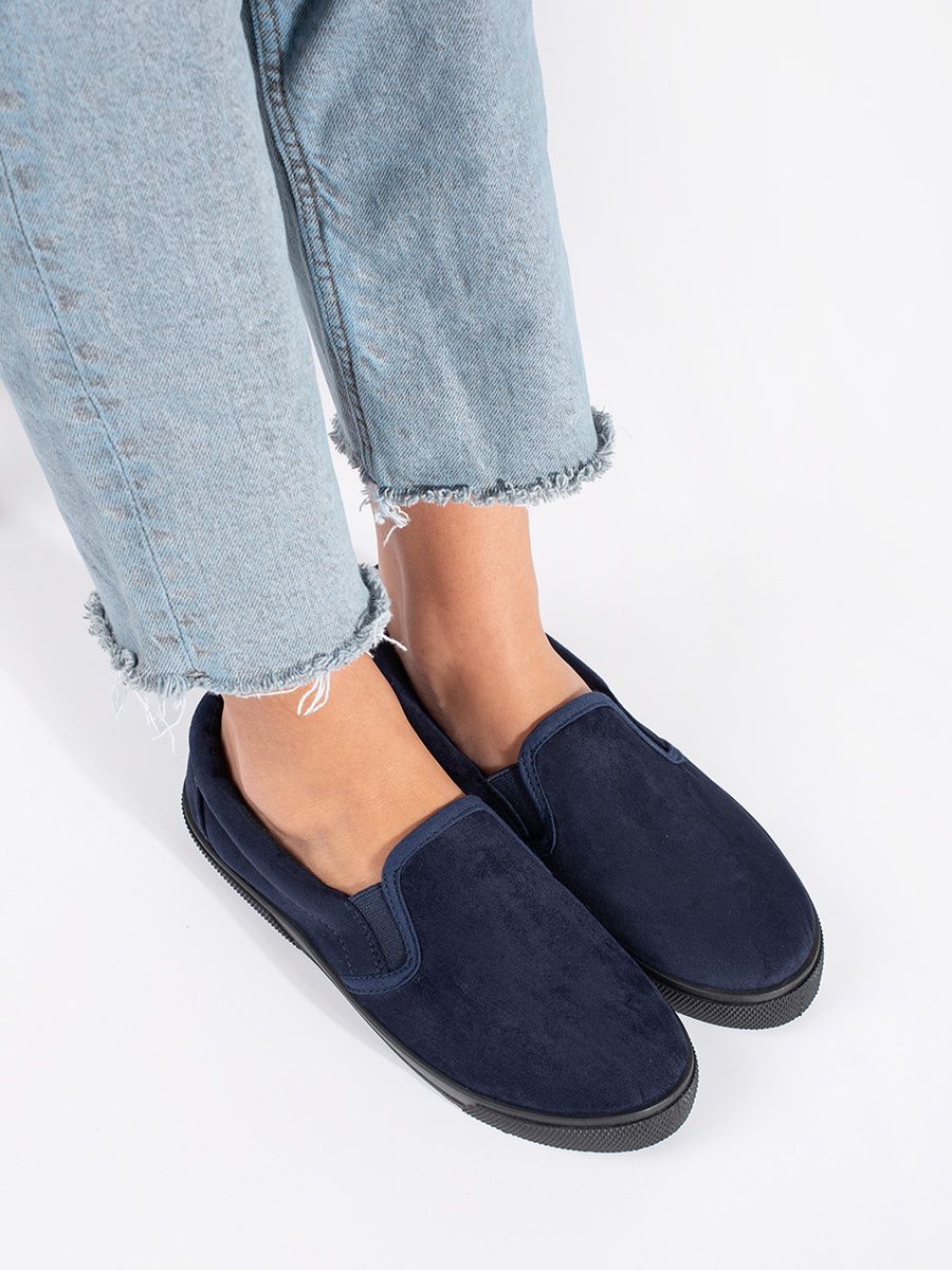 Blaue Slip-On Sneakers