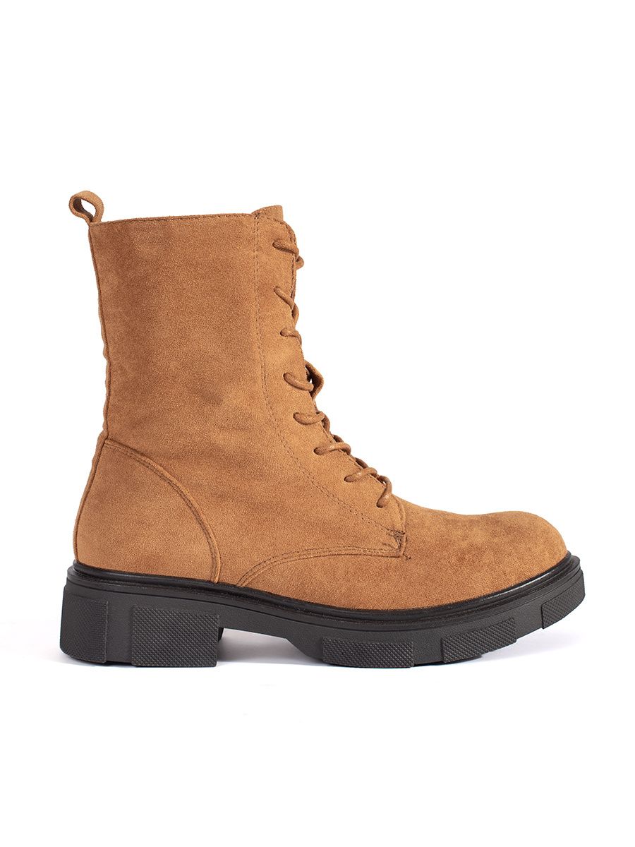 Hellbraune gefütterte Stiefeletten