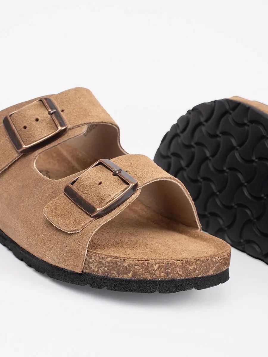 Braune Leder-Sandalen