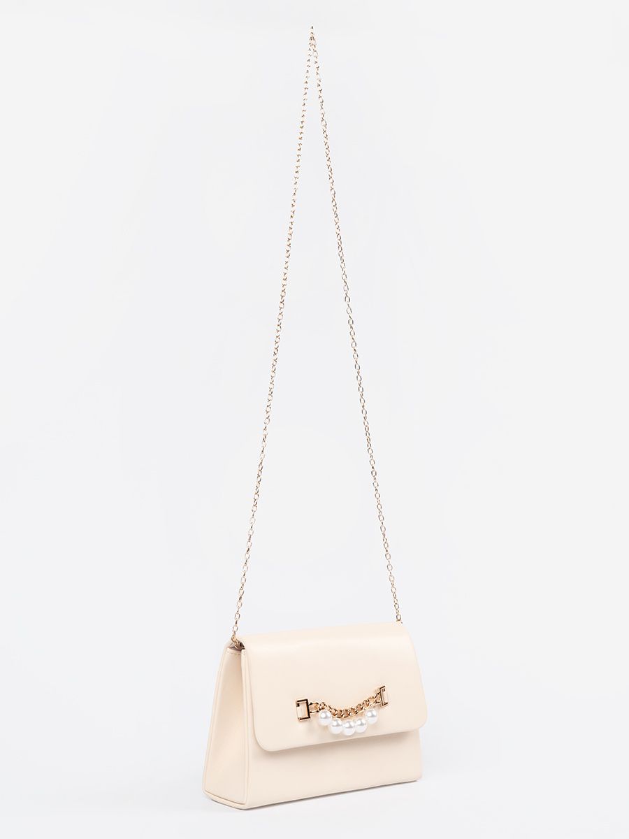 Elegante kleine beige Handtasche
