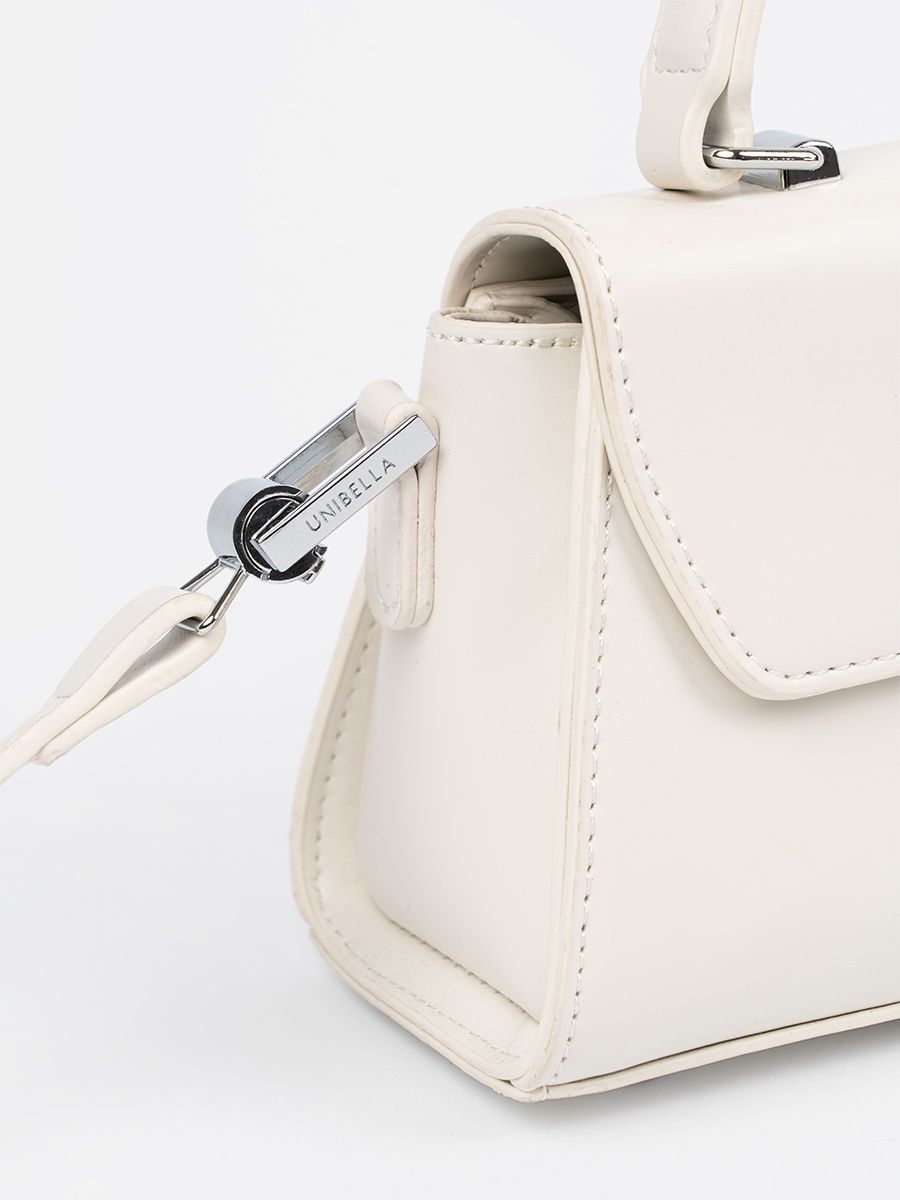 Helle beige kleine Handtasche mit Henkel