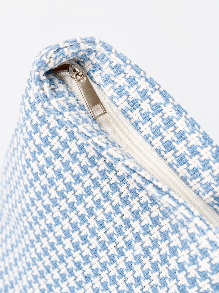 Blaue kariert Strandtasche