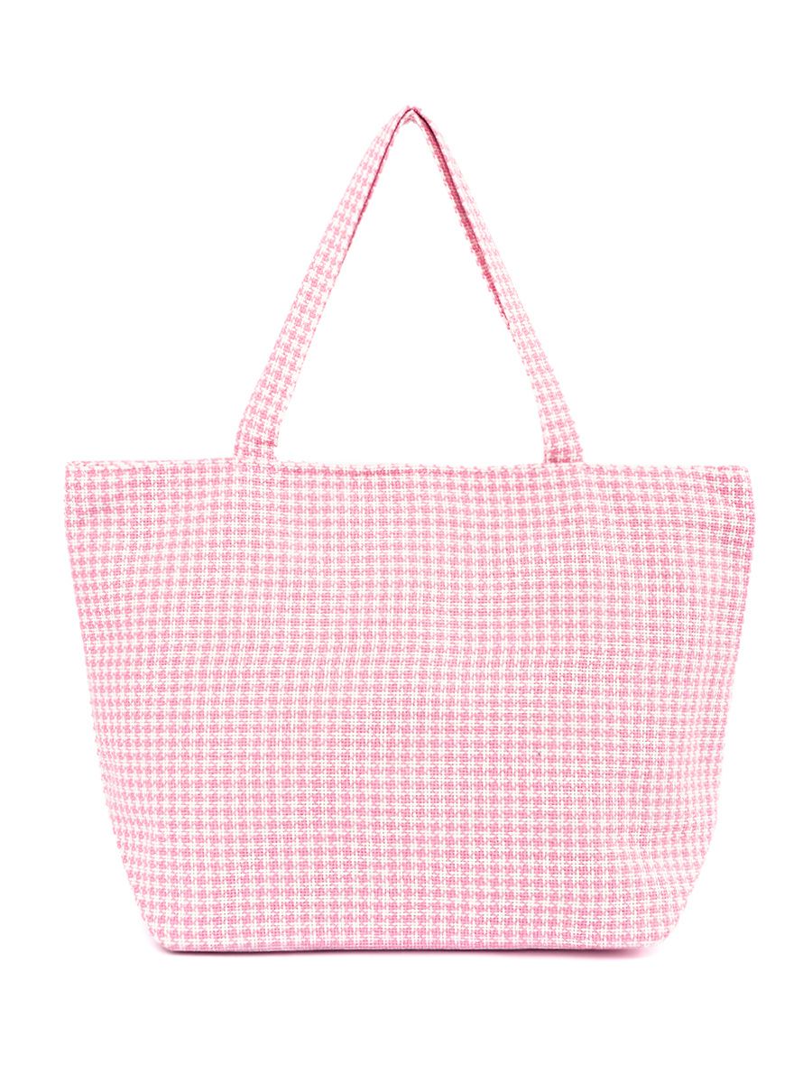 Rosa kariert Strandtasche