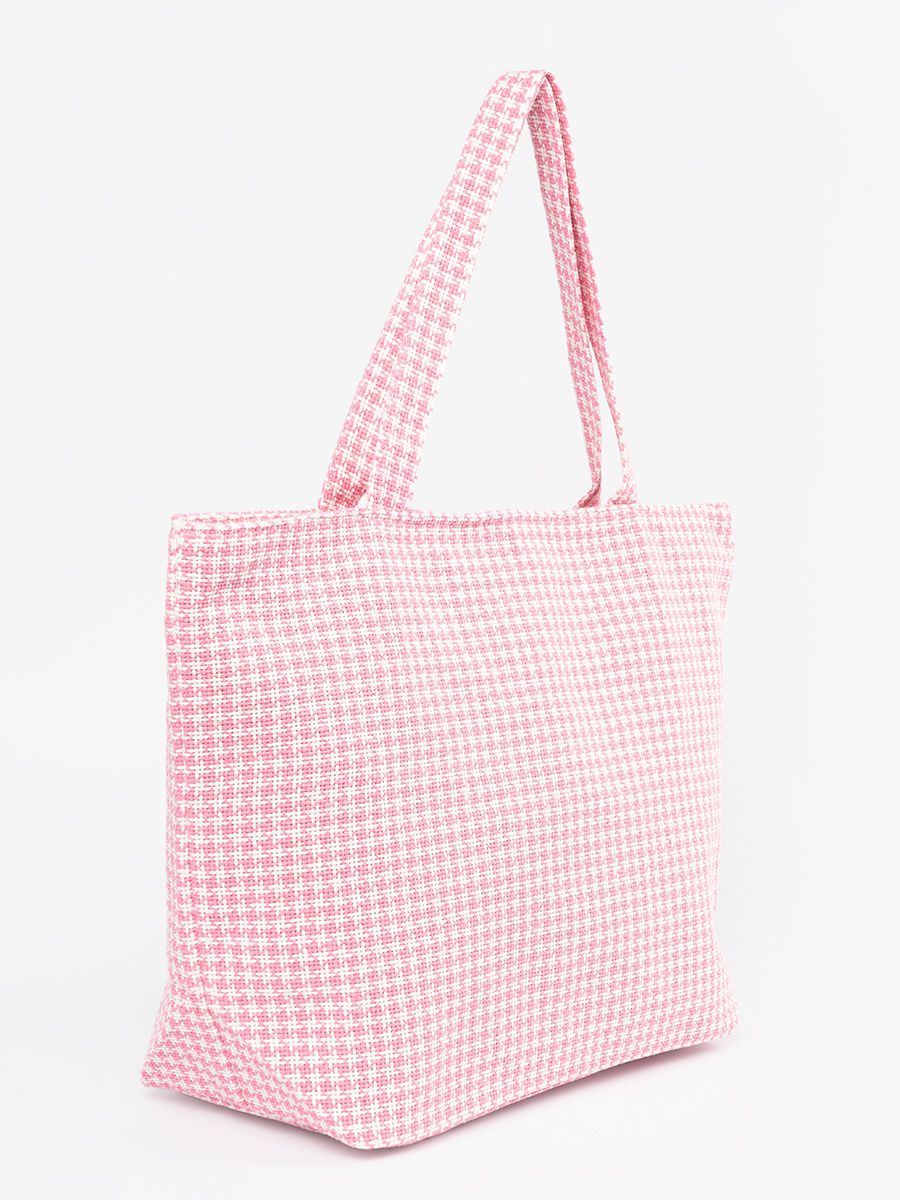 Rosa kariert Strandtasche