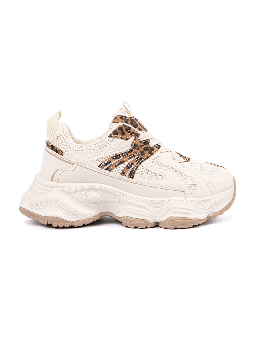 Sneakers mit dicker Sohle im Leopardenmuster