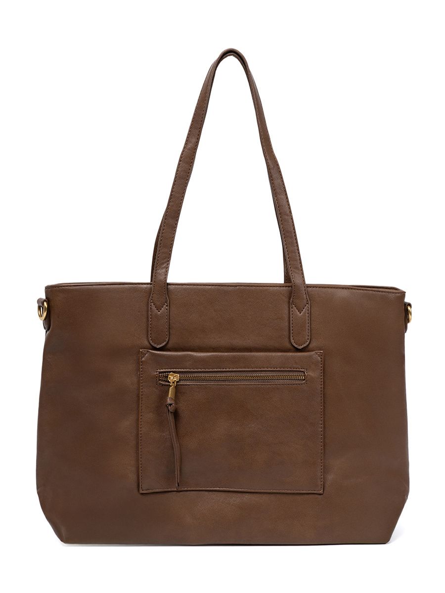 Braune Tasche mit goldenen Elementen