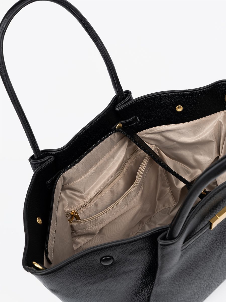 Klassische Shopper aus strukturiertem Kunstleder