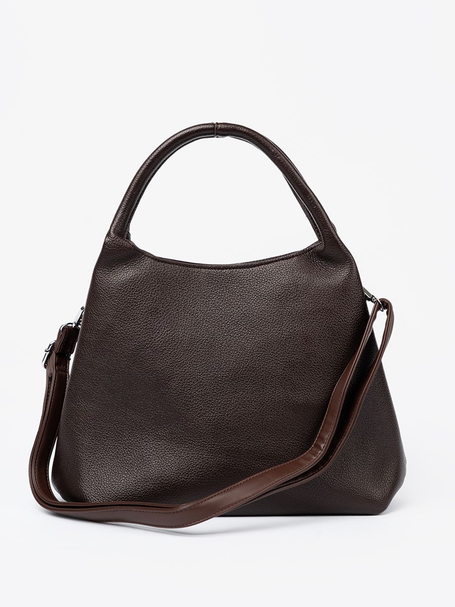 Elegante braune Handtasche mit Kosmetiktäschchen