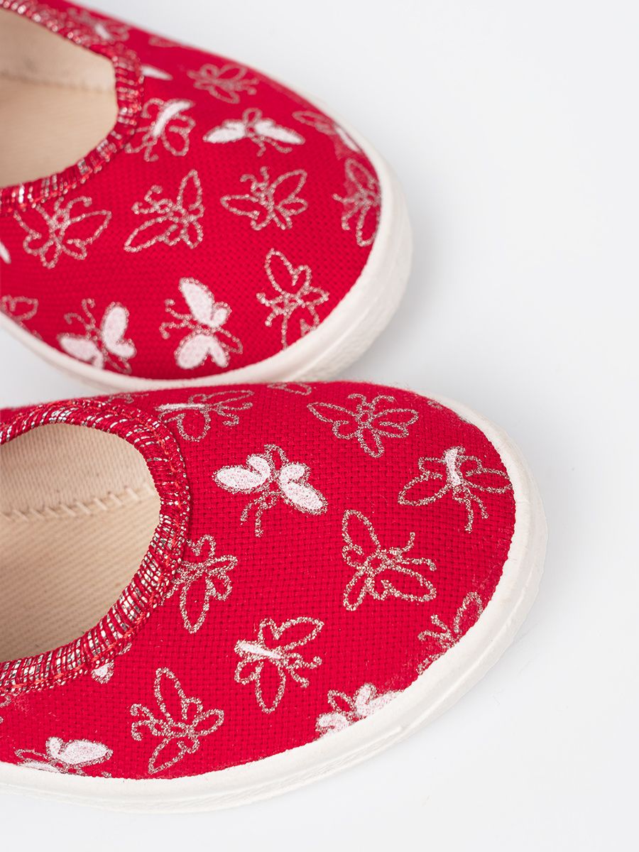Rote Kinder-Sneaker mit Klettverschluss