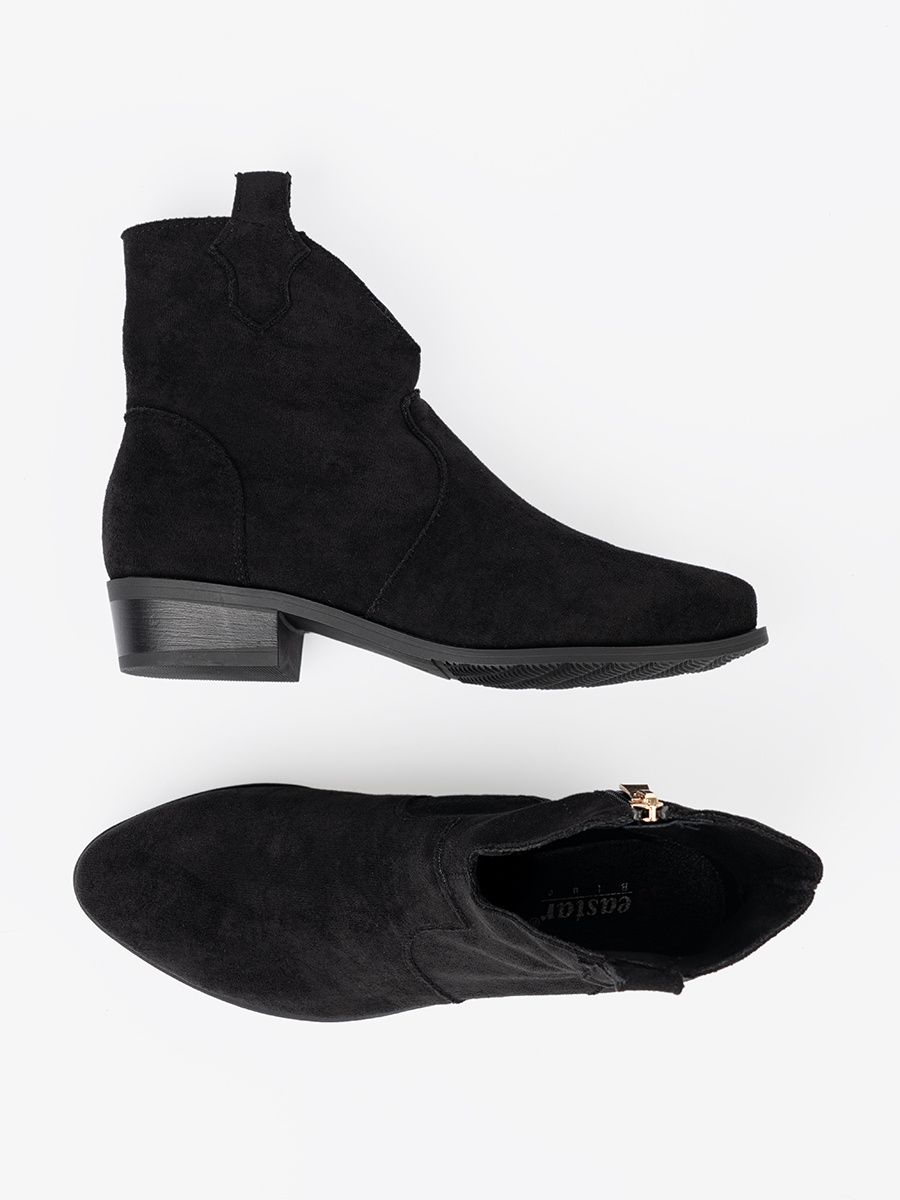 Schwarze Wildleder Stiefeletten