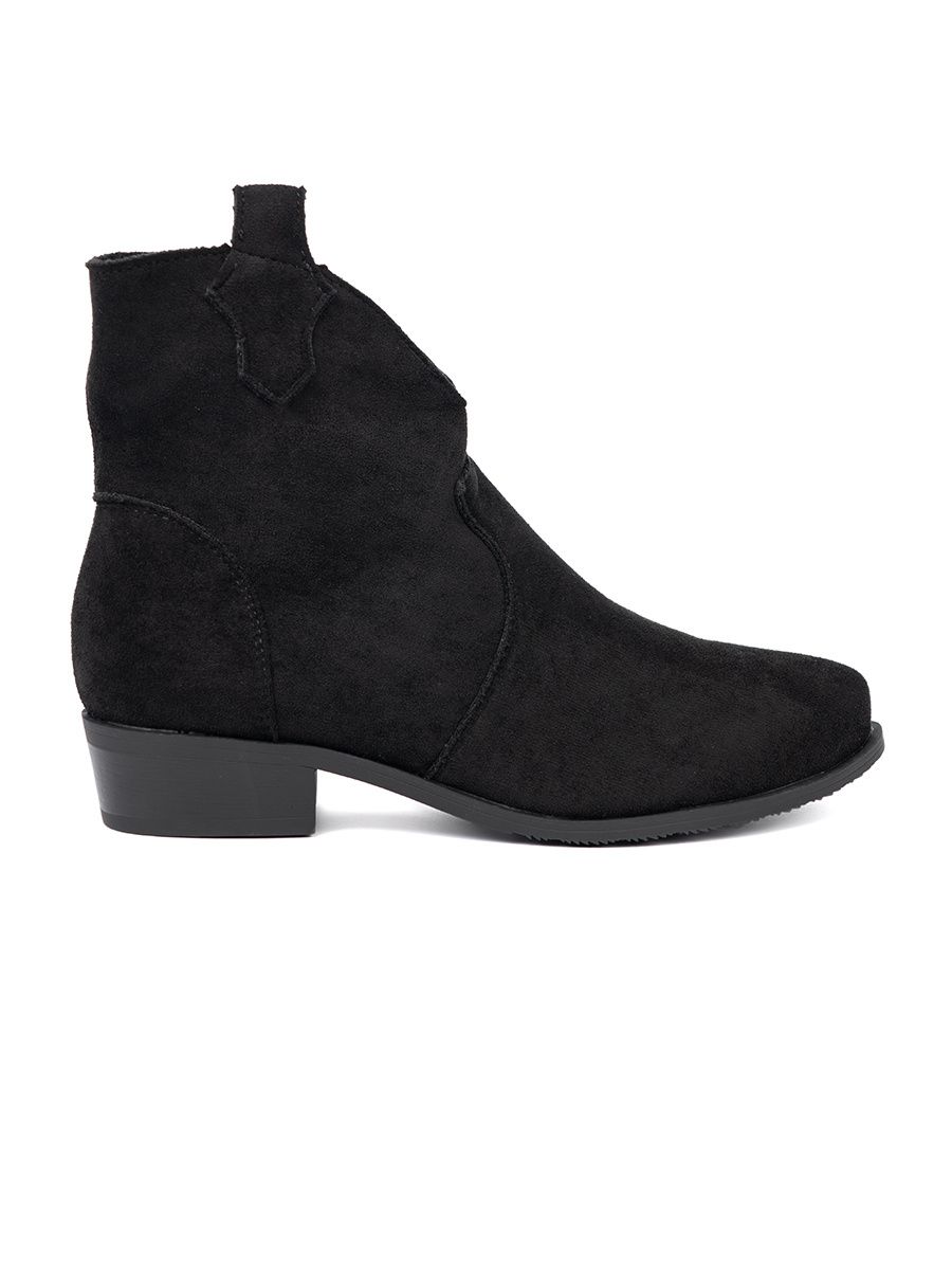 Schwarze Wildleder Stiefeletten