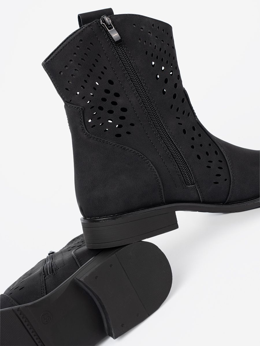 Luftige schwarze Stiefeletten