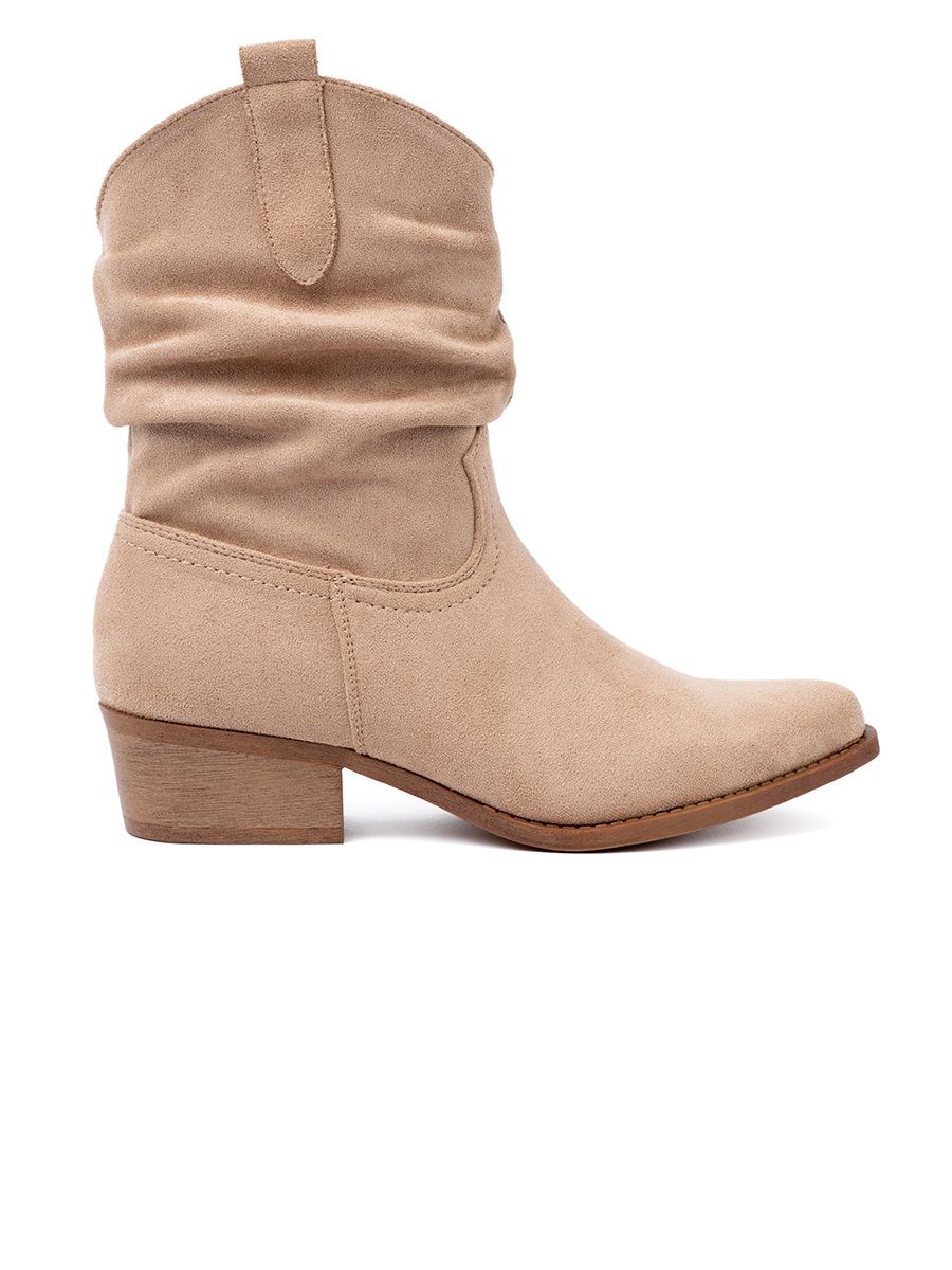 Beige Ankle Boots im klassischen Schnitt