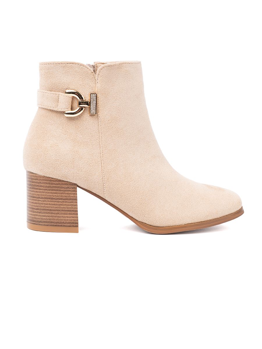Elegante Stiefeletten in hellbeige