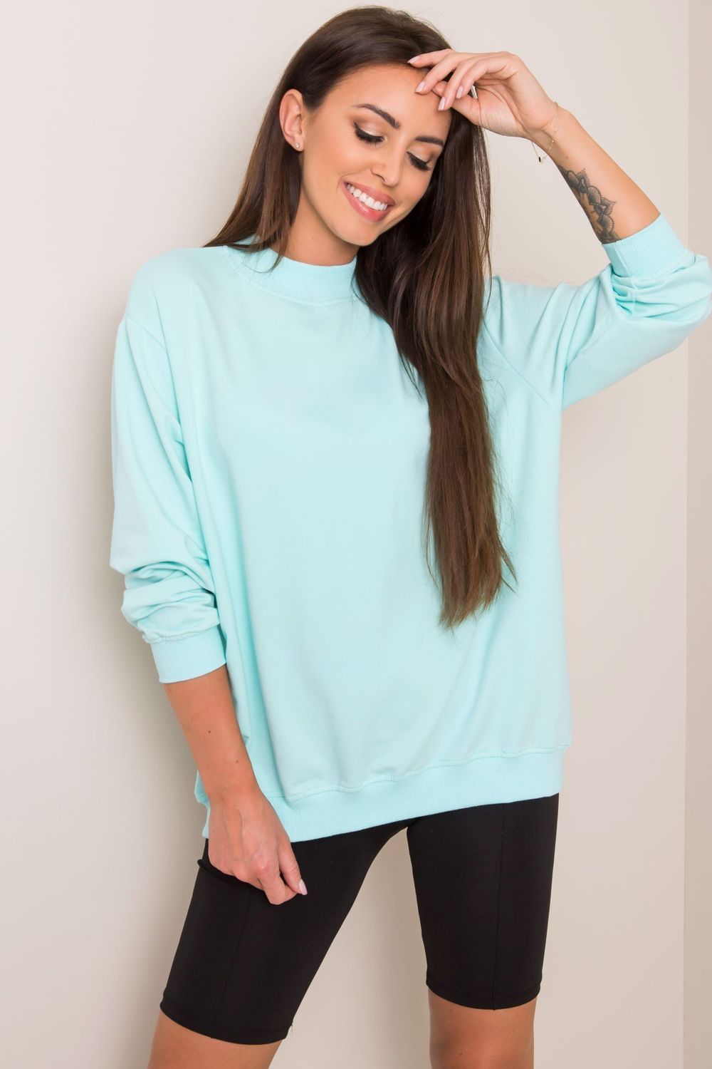 Weiche Damen-Sweatshirt in Mintgrün